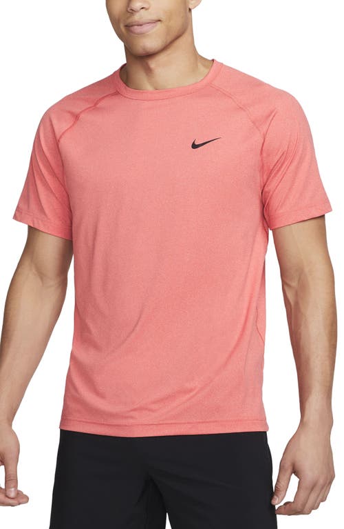 Nike Men's Ready Dri-fit Short-sleeve Fitness Top In Red/heather/black
