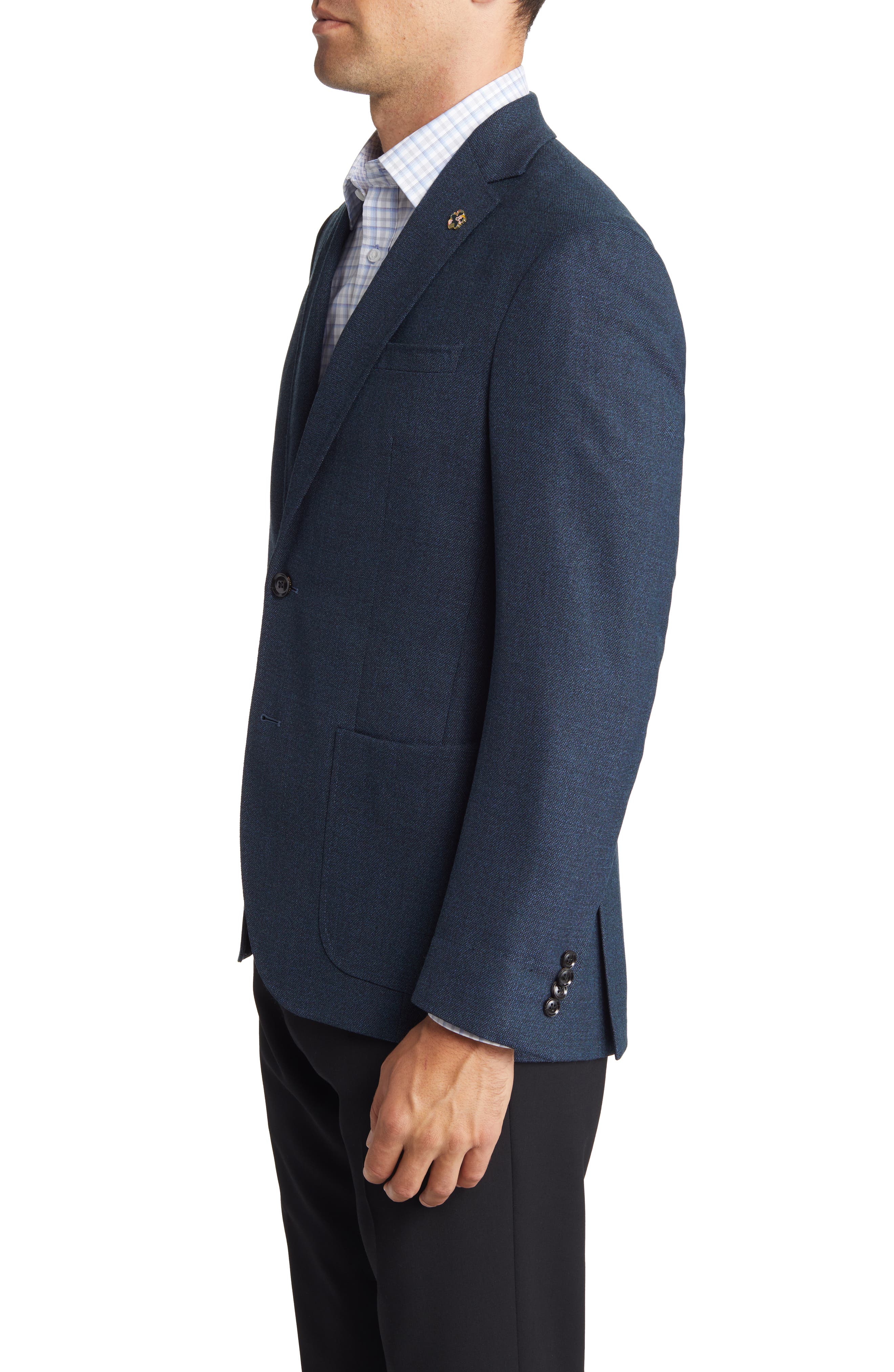 ted baker worker jacket in navy wool