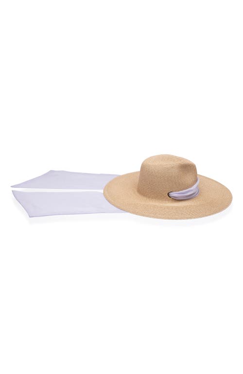 Eugenia Kim Cassidy Packable Straw Fedora in Sand
