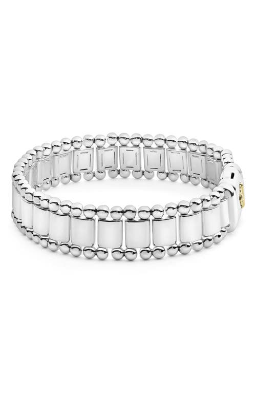 Lagos Anthem Caviar Lined Bracelet In Silver