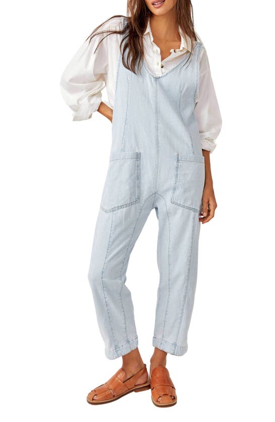 Shop Free People High Roller Denim Jumpsuit In Whimsy