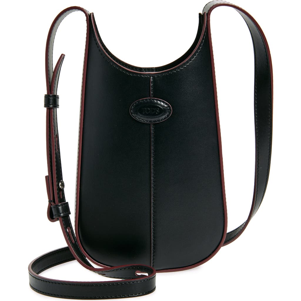 Tod's Di Micro Calfskin Shoulder Bag In Nero