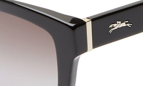 Shop Longchamp Heritage 53mm Square Sunglasses In Black