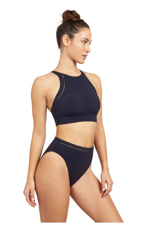 Free Sport by Gottex Champion Solid High Neck swim bra top Black at Nordstrom,