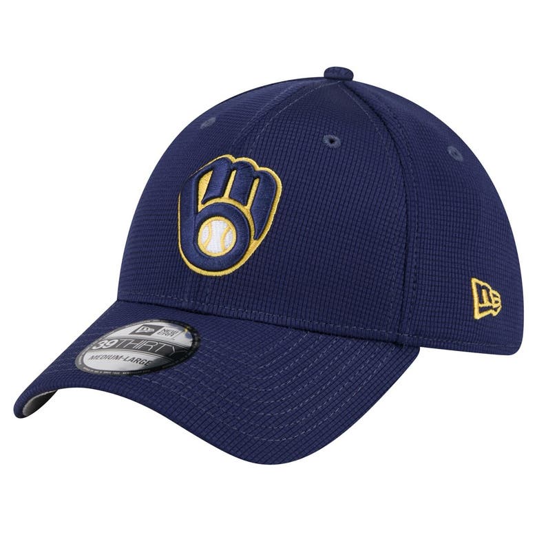 Shop New Era Navy Milwaukee Brewers Active Pivot 39thirty Flex Hat