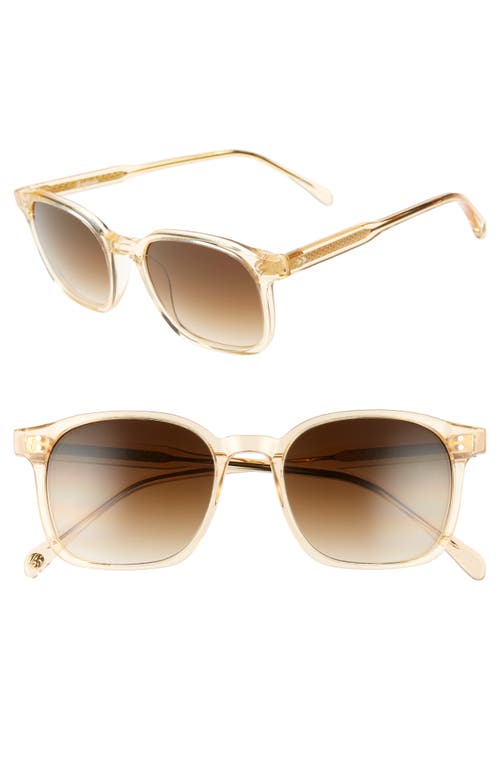 Dean 51mm Square Sunglasses in Champagne Crystal/Brown