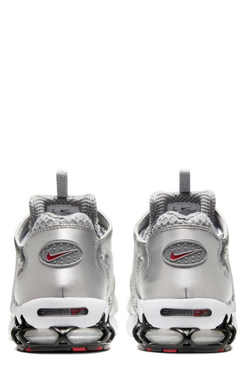 Shop Nike Air Zoom Spiridon Cage 2 Sneaker In Light Smoke Grey/silver/red