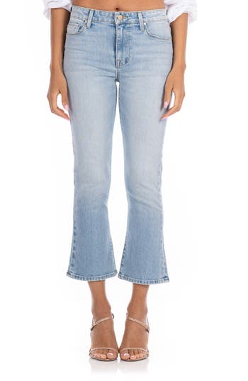 Fidelity Denim Juniper High Waist Crop Flare Jeans In Naples