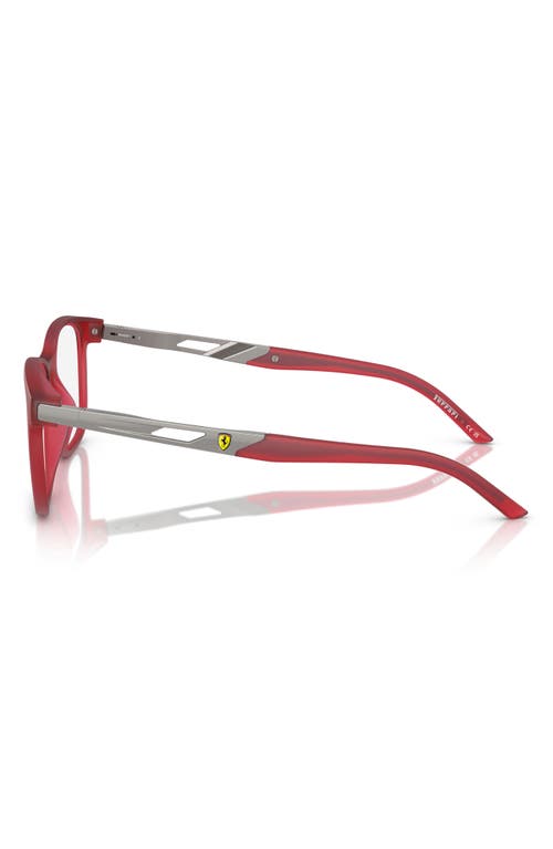 Scuderia Ferrari 55mm Pillow Optical Glasses In Matte Red
