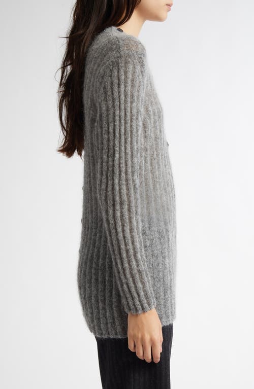PALOMA WOOL PALOMA WOOL NAOR BUTTON BACK MOHAIR & ALPACA BLEND RIB CARDIGAN