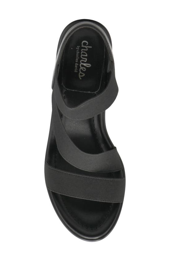 Shop Charles By Charles David Classical Ankle Strap Platform Wedge Sandal In Black