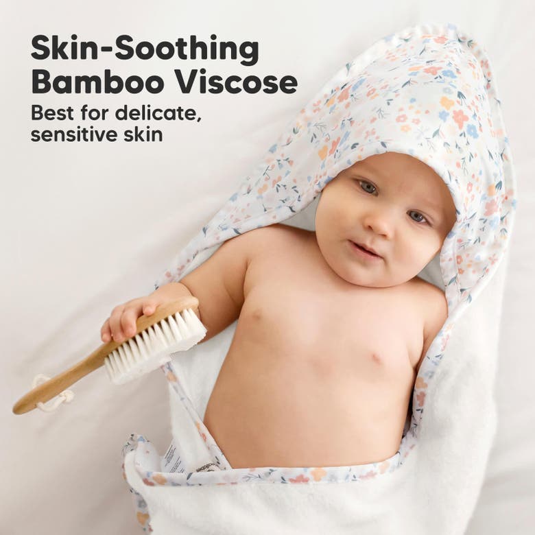 Shop Keababies Luxe Baby Hooded Towel In Wildflowers