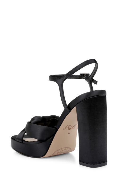 Shop Jewel Badgley Mischka Valencia Ankle Strap Platform Sandal In Black