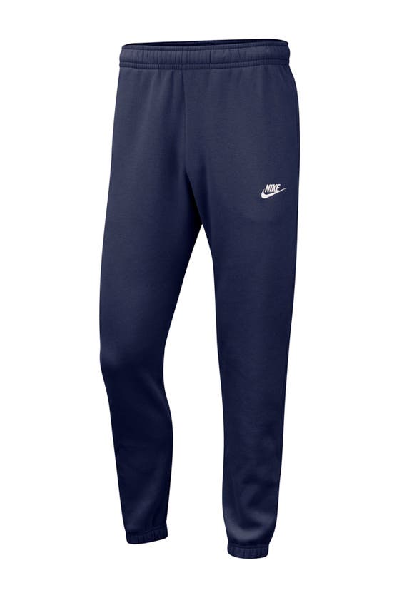 Shop Nike Sportswear Club Fleece Sweatpants In Midnight Navy/ White
