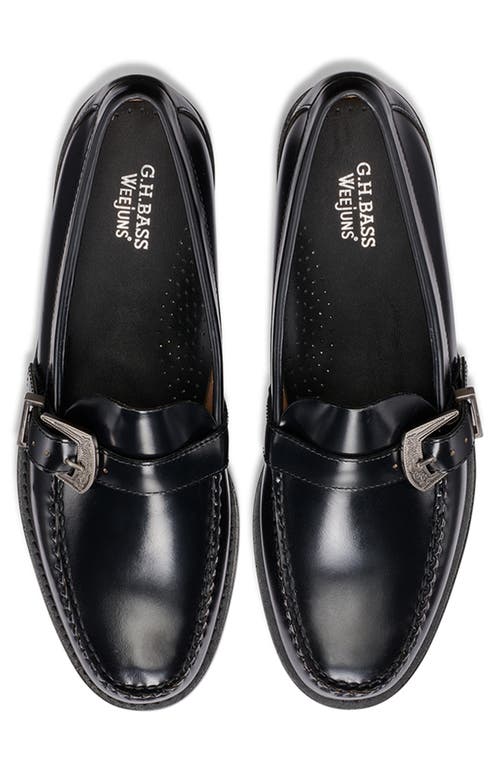 G.h.bass Maverick Buckle Weejun Loafer In Black
