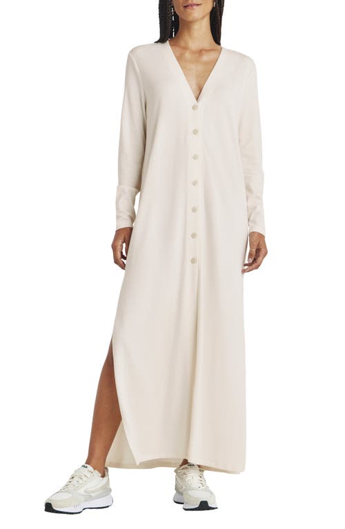 Splendid Brooke Button-Up Long Sleeve Maxi Dress in Moonstone at Nordstrom, Size X-Small