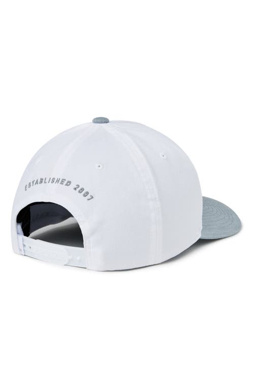 Shop Travismathew Passing Lane Snapback Baseball Cap In White/heather Grey