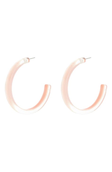 Louis Vuitton Resin Inclusion Bubble Hoop Earrings - Gold-Plated