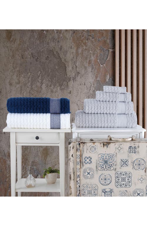 Brooks Brothers Herringbone Wash Towels In Silver