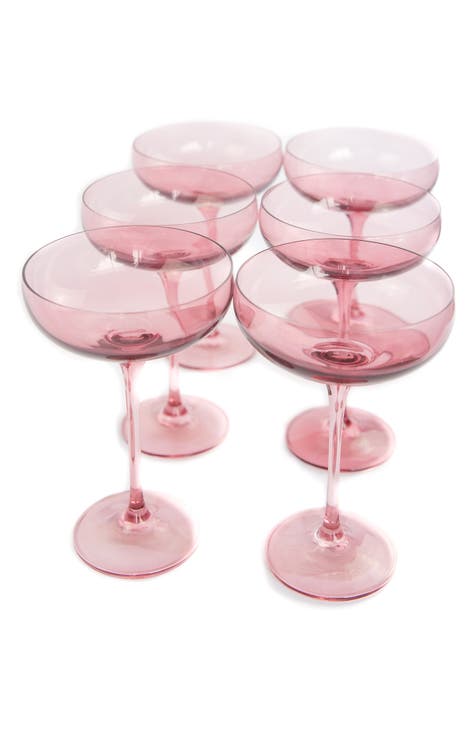 Estelle Estelle Colored Champagne Flute - Set of 2 {Blush Pink