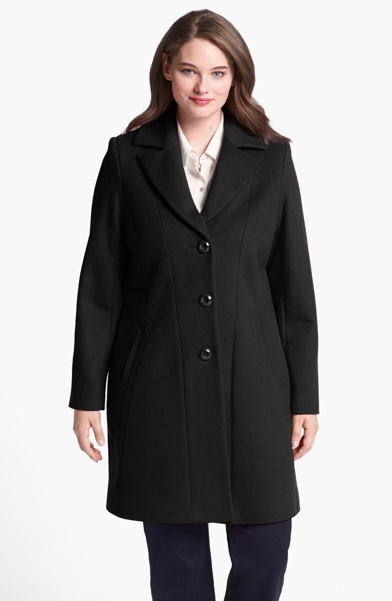 Kristen Blake Single Breasted Walking Coat (Plus Size) | Nordstrom