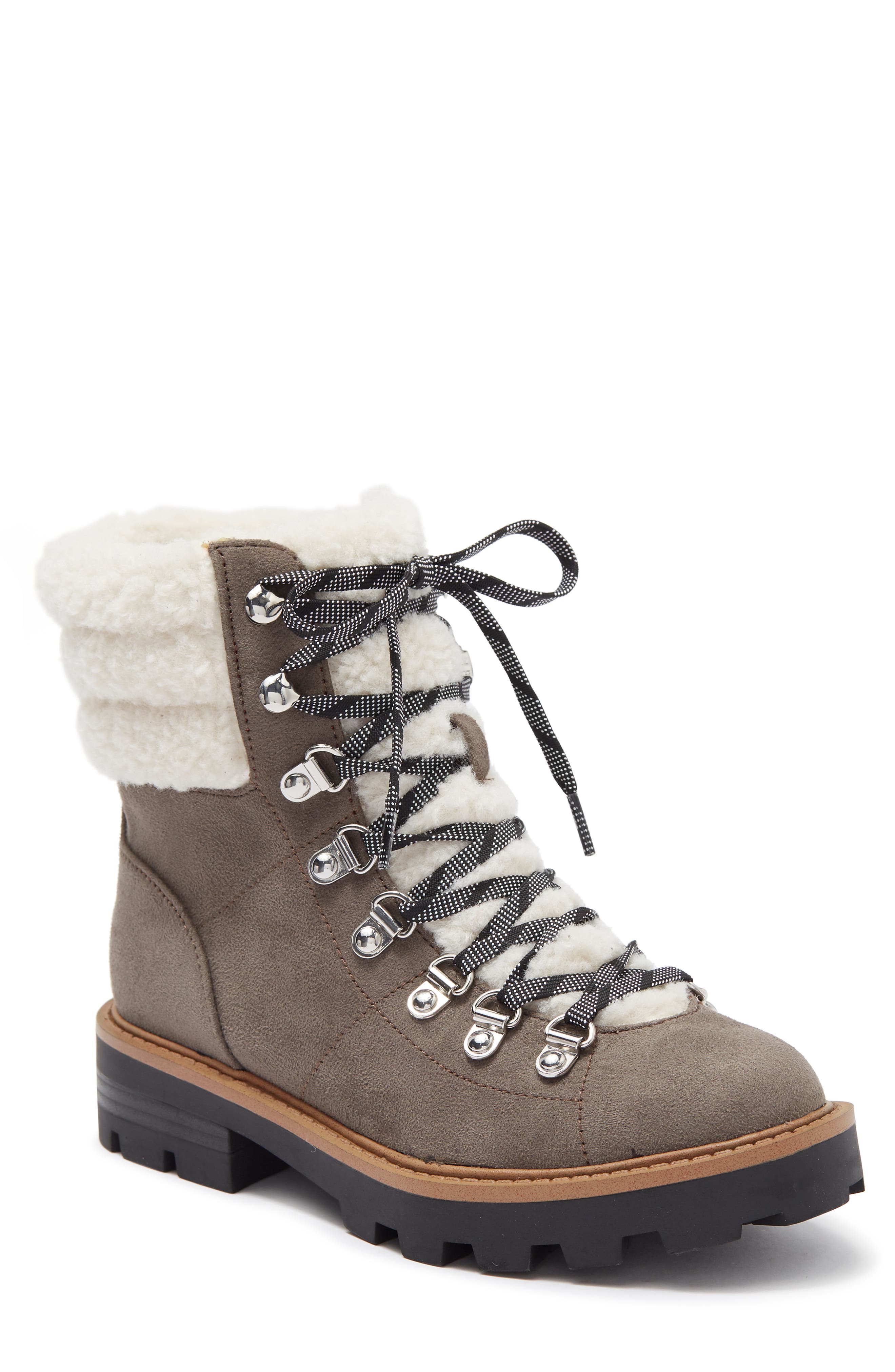 nine west suede lug sole hiker boots