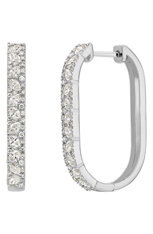 Bony Levy Mika Diamond Hoop Earrings In 18k White Gold