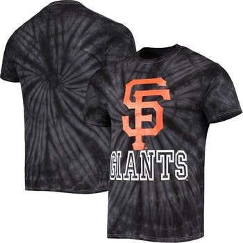 STITCHES Men's Stitches Black San Francisco Giants Spider Tie-Dye T-Shirt
