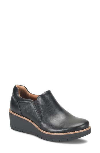 Eurosoft Fabri Wedge Slip-on In Black