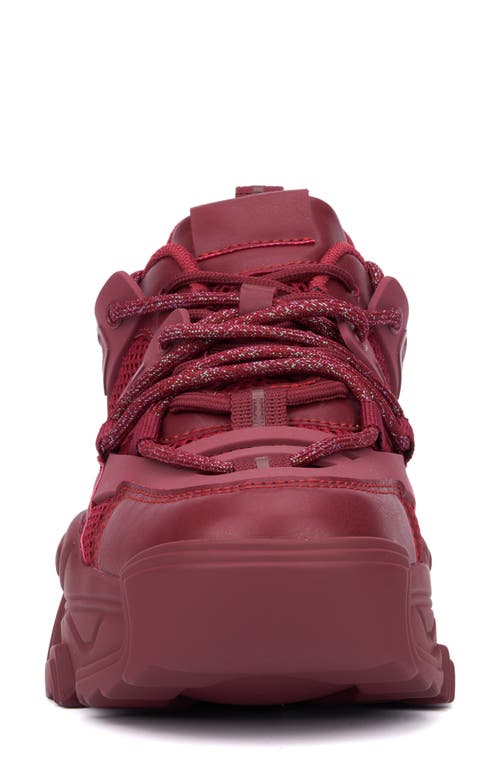 Olivia Miller Zenith Sneaker In Burgundy
