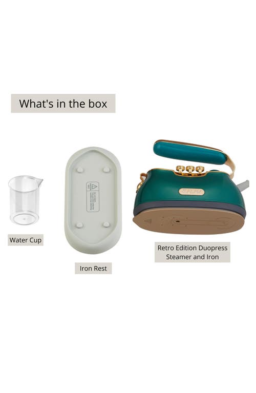 Salav Emerald Retro Edition Duopress Steamer And Iron In Emerald
