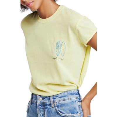 Free People Wipe Out Graphic Tee, Green