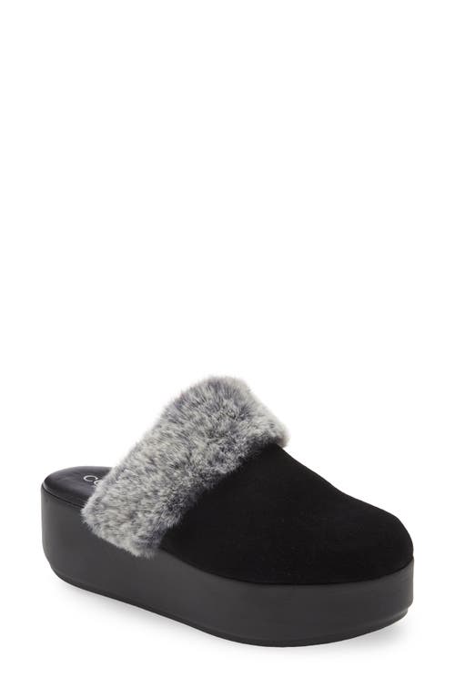 Cordani Darby Faux Fur Clog in Black at Nordstrom, Size 8.5Us