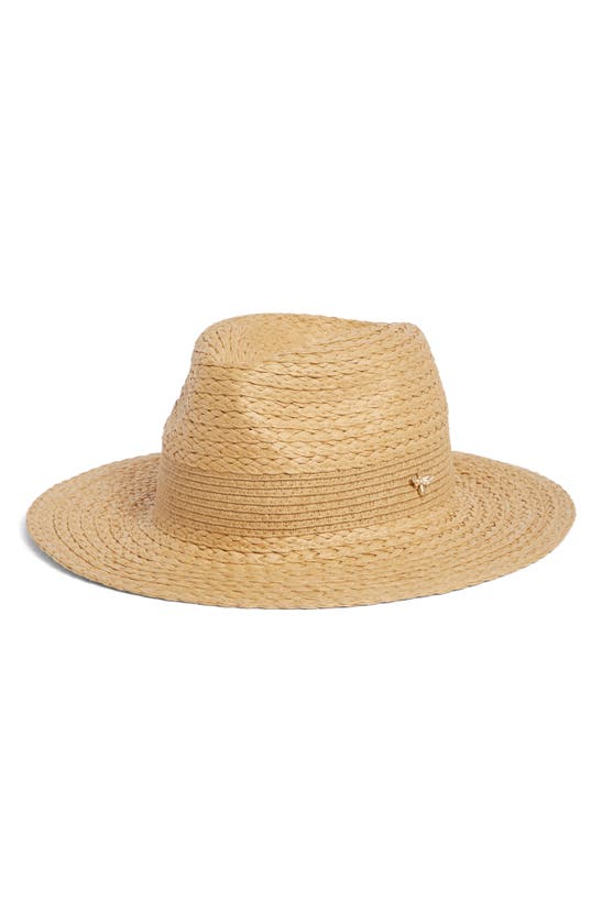 Vince Camuto Straw Panama Hat In Tan