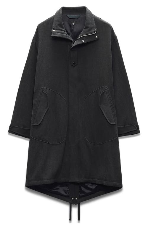 Shop Rag & Bone Falcon Wool & Linen Coat In Black