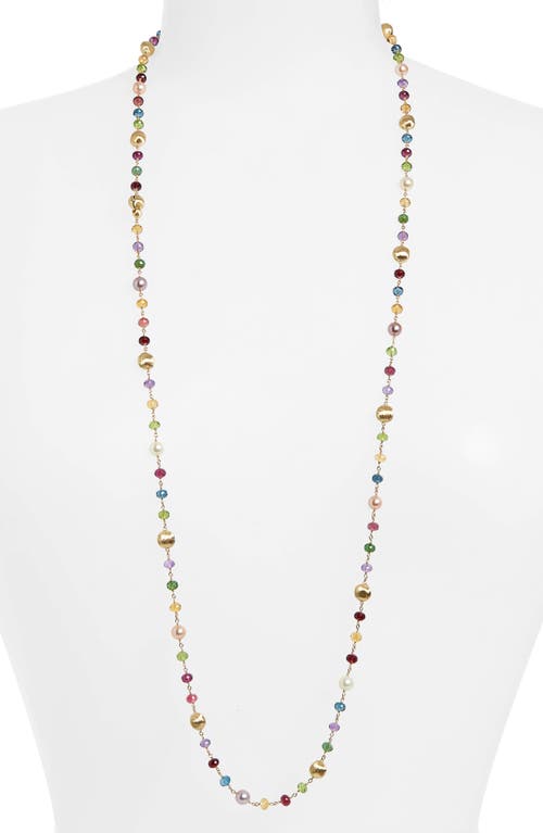 Marco Bicego Africa Semiprecious Stone & Pearl Long Necklace In Multi