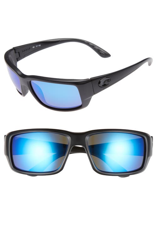 Costa Del Mar Fantail 60mm Polarized Sunglasses In Blackout/blue Mirror