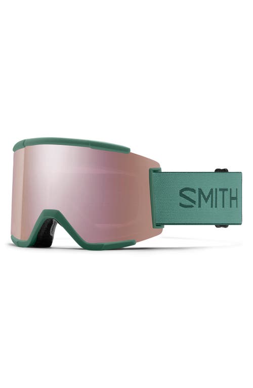 Shop Smith Squad Mag™ 186mm Snow Goggles In Alpine Green/rose Gold