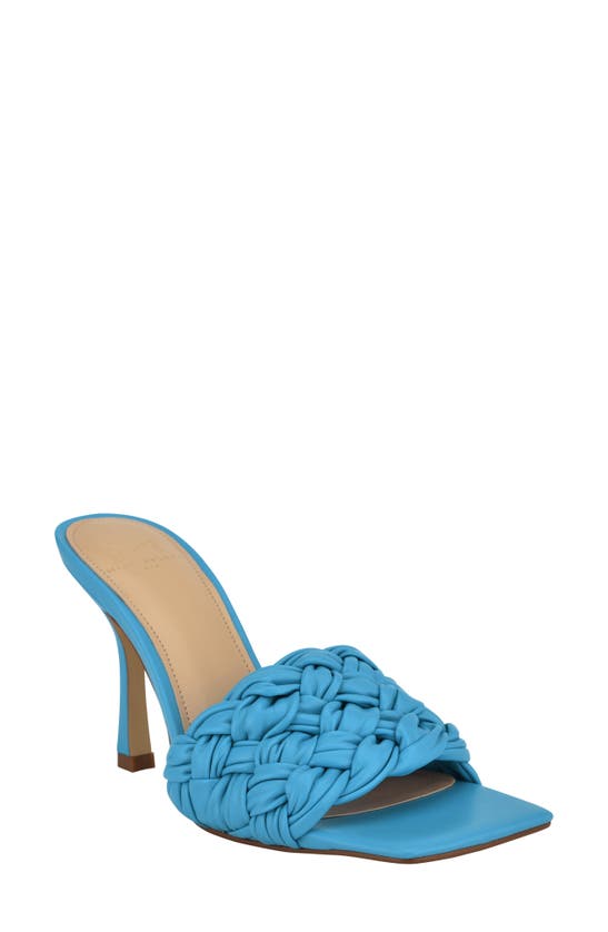 Marc Fisher Ltd Draya Braided Sandal In Bermuda Blue Leather