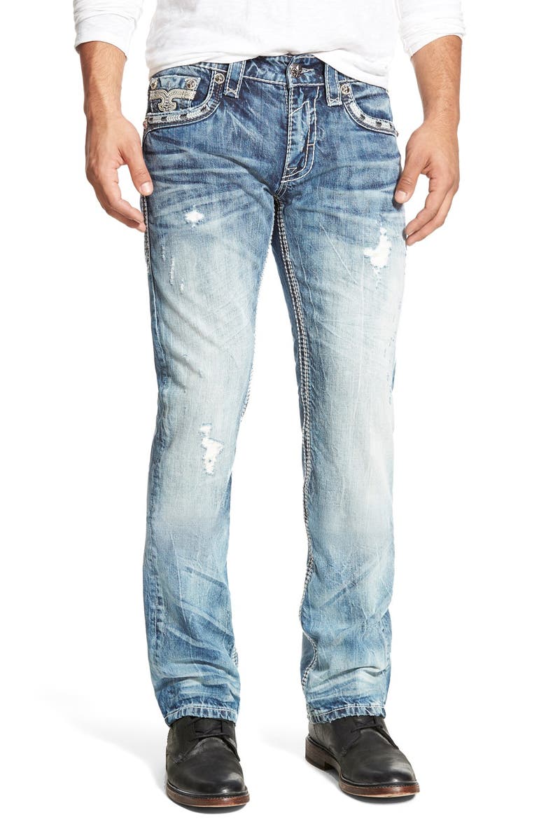 Rock Revival 'Emmet' Straight Leg Jeans (Medium Blue) | Nordstrom