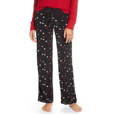 Pj Salvage Thermal Fleece Pajama Pants, Black