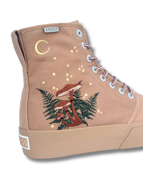 Shop Bangs Shoes Woodland Wanderer Platform High Tops In Light Brown