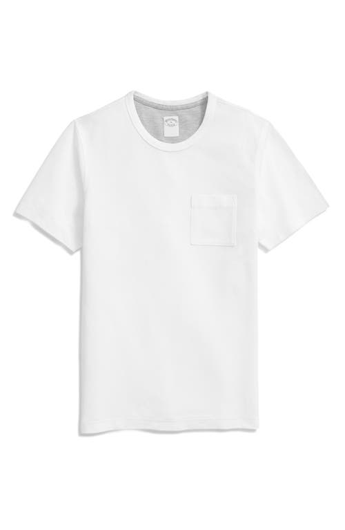 Shop Brooks Brothers Stretch Supima® Cotton Piqué Knit T-shirt In White