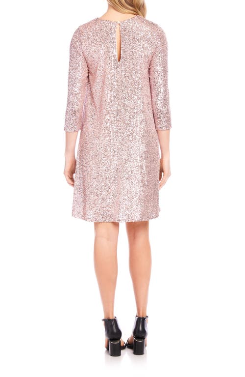 Shop Karen Kane Sequin Swing Dress In Pink