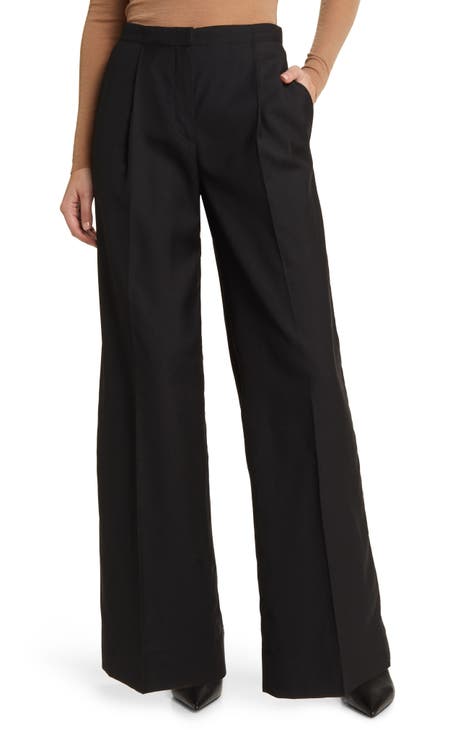 Women's Lace-Trimmed pants in Wool and Silk
