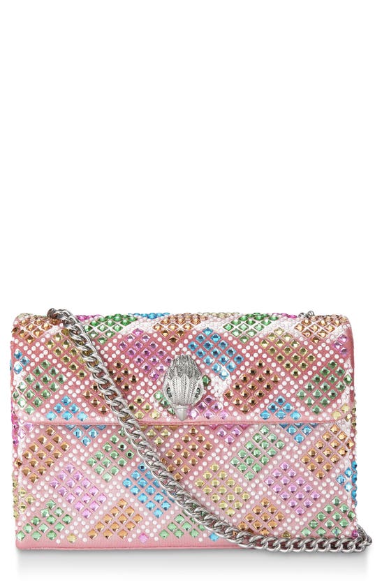Shop Kurt Geiger London Medium Kensington Convertible Crossbody Bag In Open Pink