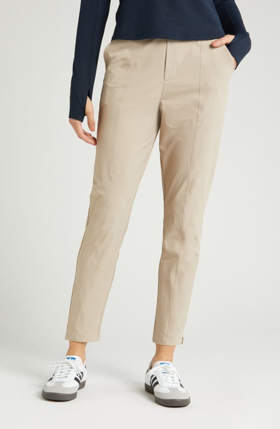 Zella Vantage High Waist Ankle Pants In Tan Thread