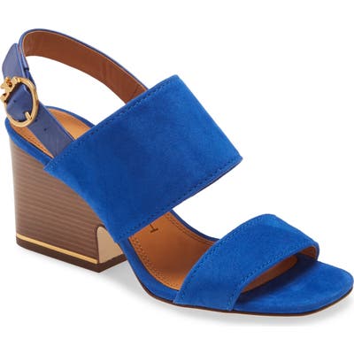 Tory Burch Selby Block Heel Sandal, Blue