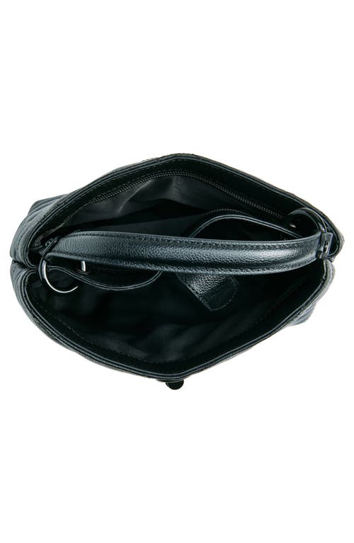 Rebecca Minkoff Edie Leather Top Handle Satchel In Black