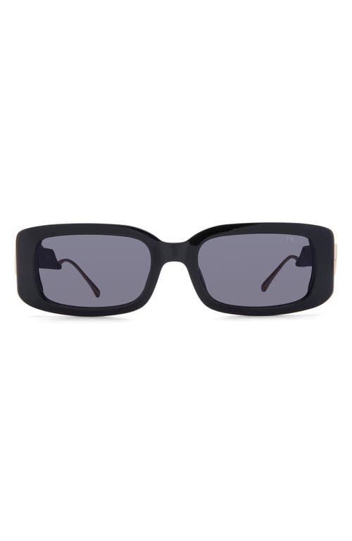 Shop Dezi Drippy 53mm Square Sunglasses In Black/gold Dark Smoke